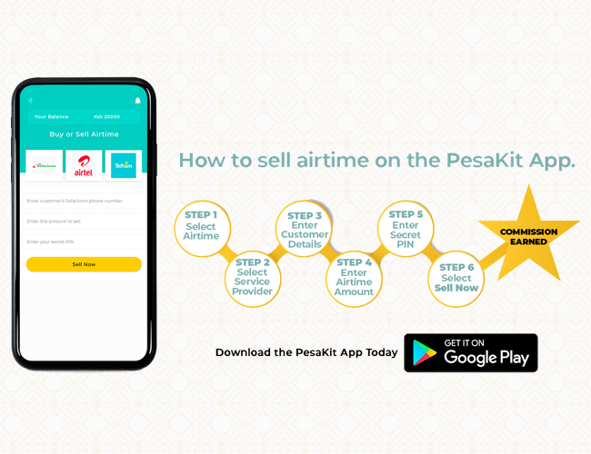 How to sell airtime on PesaKit App and earn money